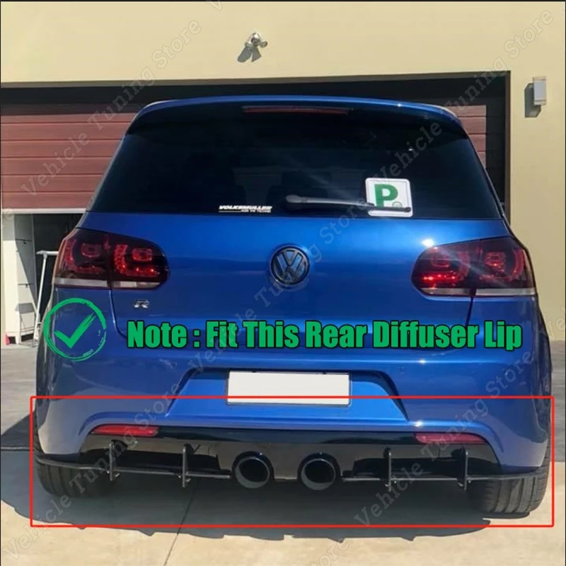 Diffusore Posteriore Per Golf 6 GTI 2010-2013 - ABS Sportivo - Foto 3