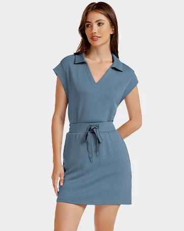 Womens 2 Piece Skort Set Athletic Tennis Skirt Outfits