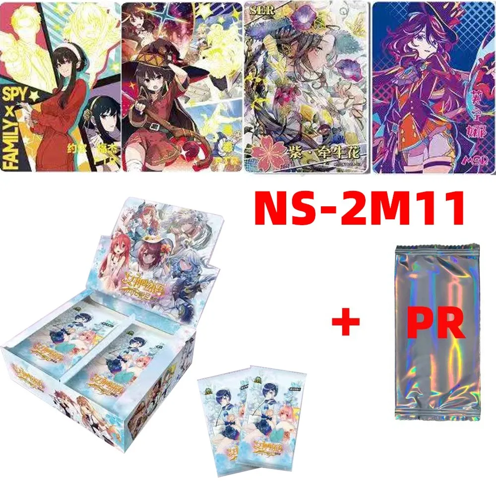 New Goddess Story NS-2M11 PR Card Metal Card Anime Games Girl Party Swimsuit Bikini Booster Box Doujin Toys And Hobbies Gift