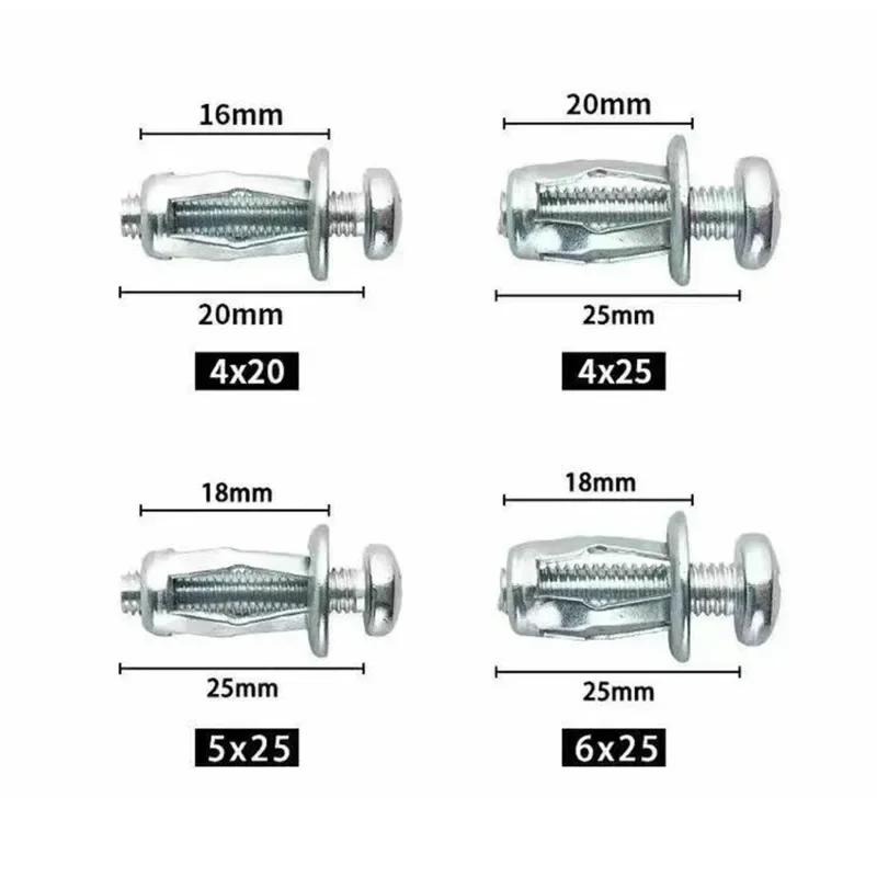 Expansion Plugs 20pcs Jack Nuts Screw Petal Screw Anchors for Curtain