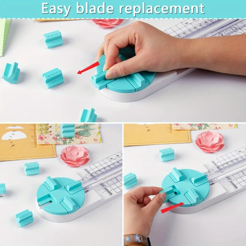Paper Cutter Multi-function 360-degree Rotary 4 IN 1 For Hand-Cutting Card Art Tools