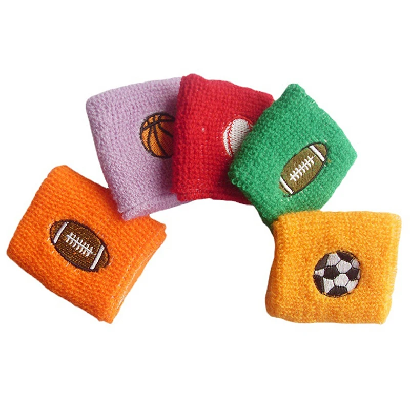 Kids Sports Wristbands Children Wrist Sweatbands Accessories For Basketball Baseball Football Soccer Fitness Wrist Protector