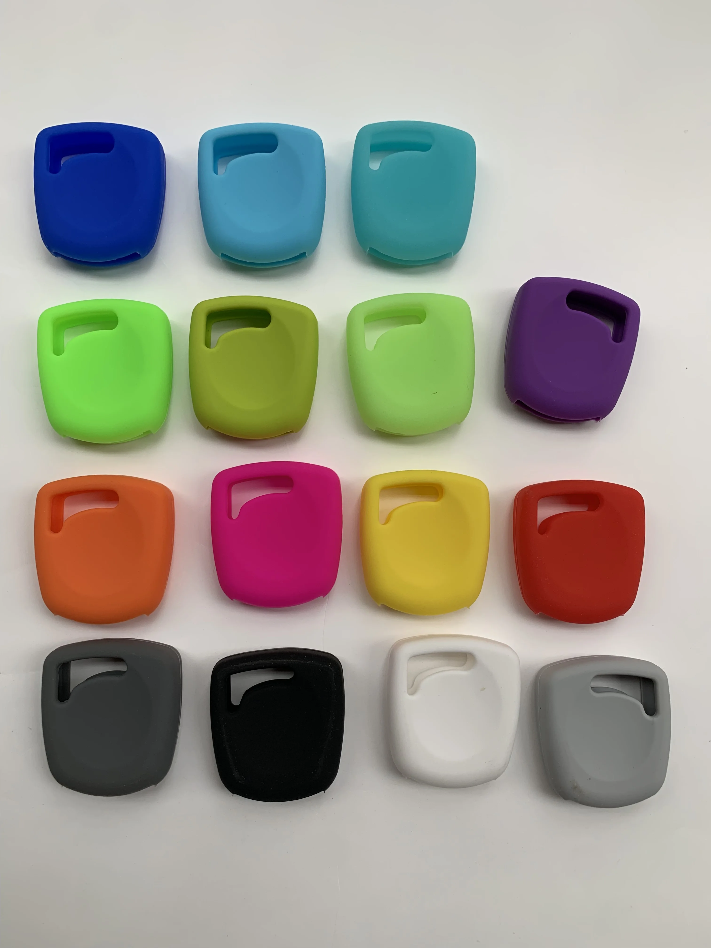 Pusakieyy Silicone Key Case For Ford Mondeo Ka Escort Fiesta Focus Transit Connect Fusion Transponder Auto Shell Blank Blade,key case,key case cover,car key shell,remote control case cover