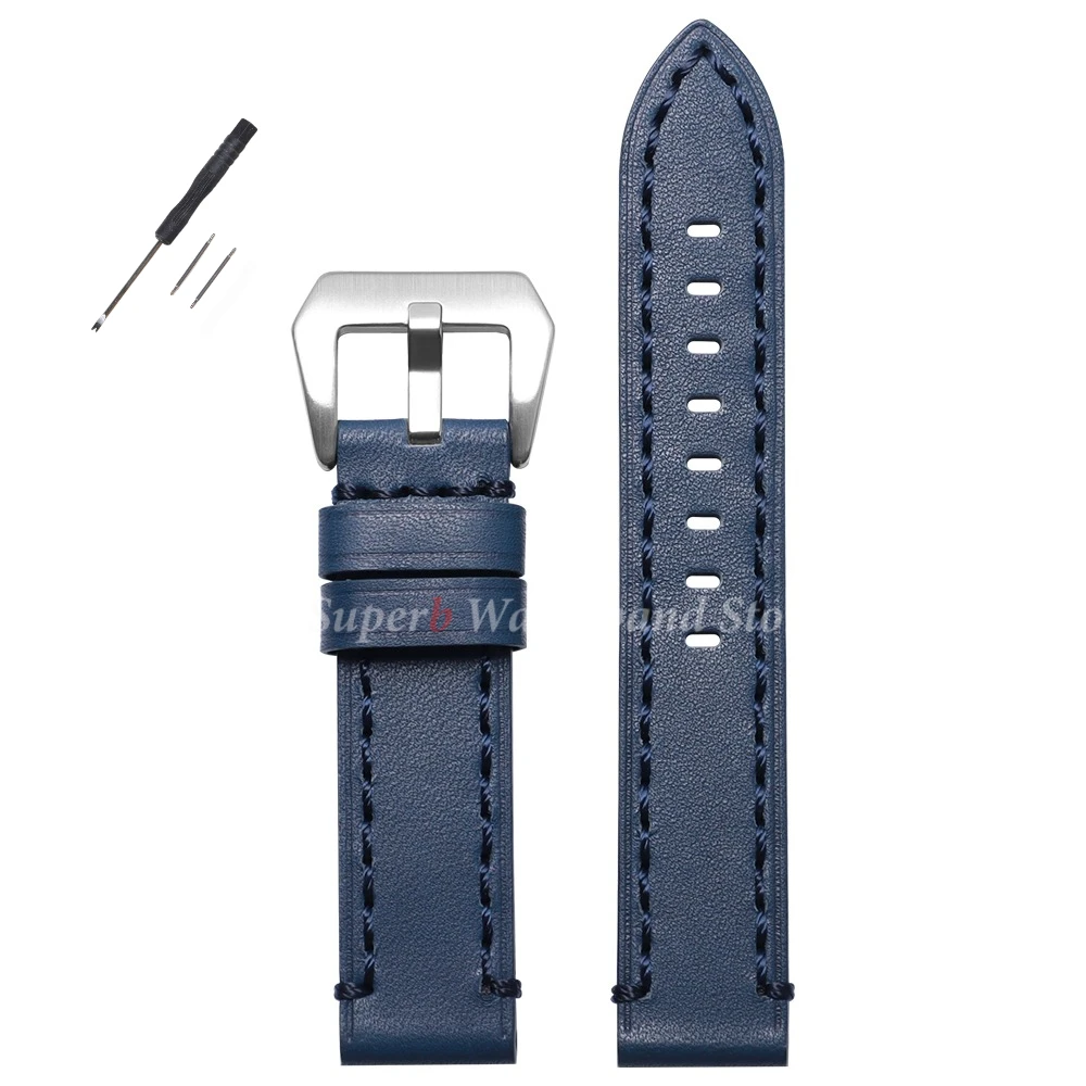 Premium Vintage Brown Cowhide Leather Watch Strap - Unisex Wrist Band