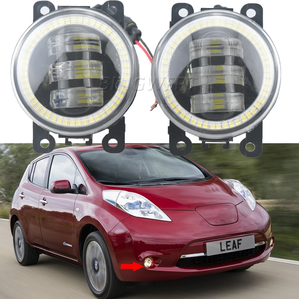 1 Paio Car Styling Per Nissan Leaf Ze0 Electric 2010-2017 Nuovi Fendinebbia A Led Light Drl H11 12V Angel Eyes Fendinebbia Gruppo Lampada
