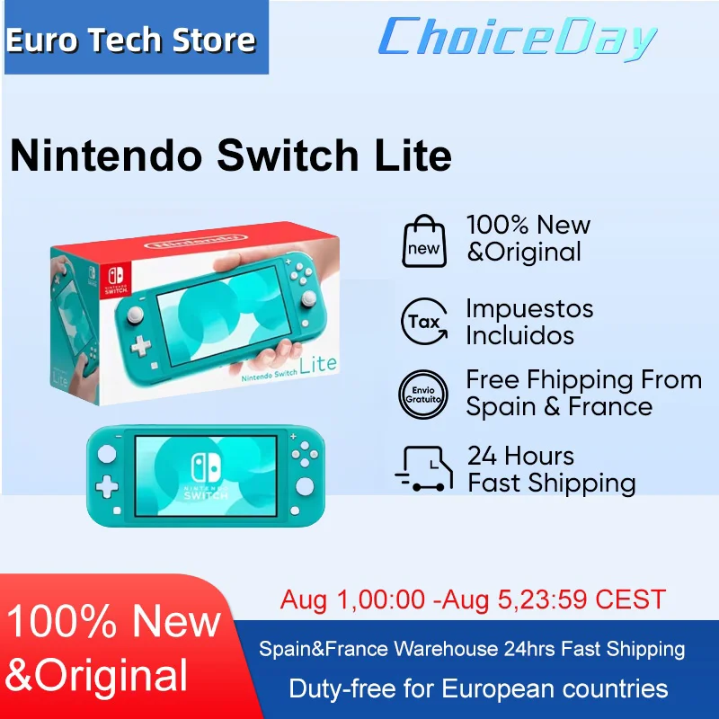 Consolas Nintendo Switch Lite - 32GB Batería 3570mah 5.5'' Compatto e leggero Controller integrati Giochi compatibili 1