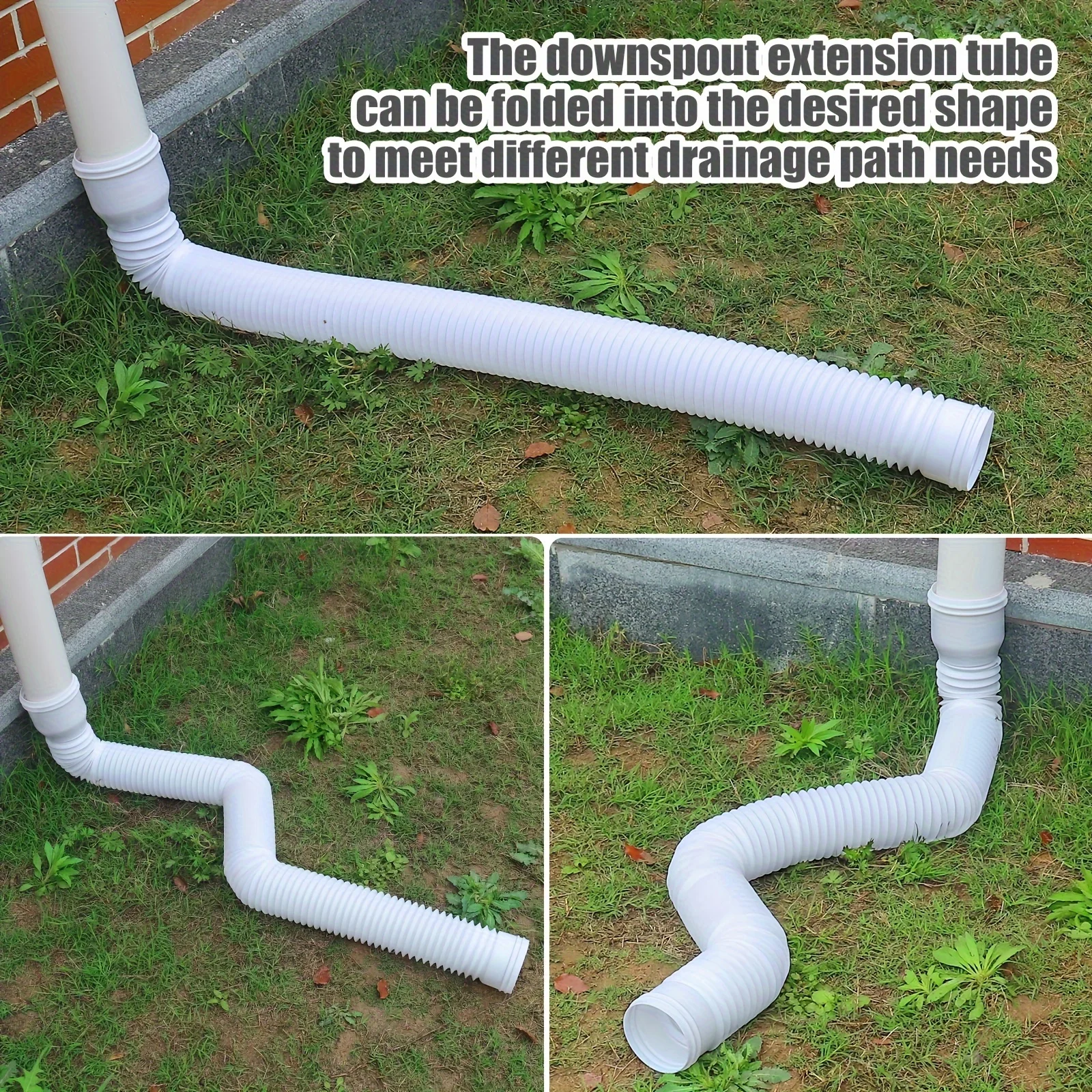 Adjustable Rain Gutter Downspout Extensions Down Spout Universal Downspout Extender,Rainwater Drainage System Accessory