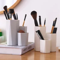 3 Lattices Makeup Brush Storage Box Desktop Organizer Dressing Table Bathroom Storage Eyebrow Pencil Makeup Organizer Holder 1