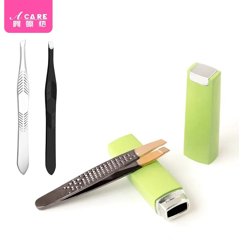 DX01/Eye Tweezer Barrel/A1PQ0-Easy-to-Use Stainless Steel Eyebrow Shaping Hair Removal Tool Makeup Facial Beard Plucking