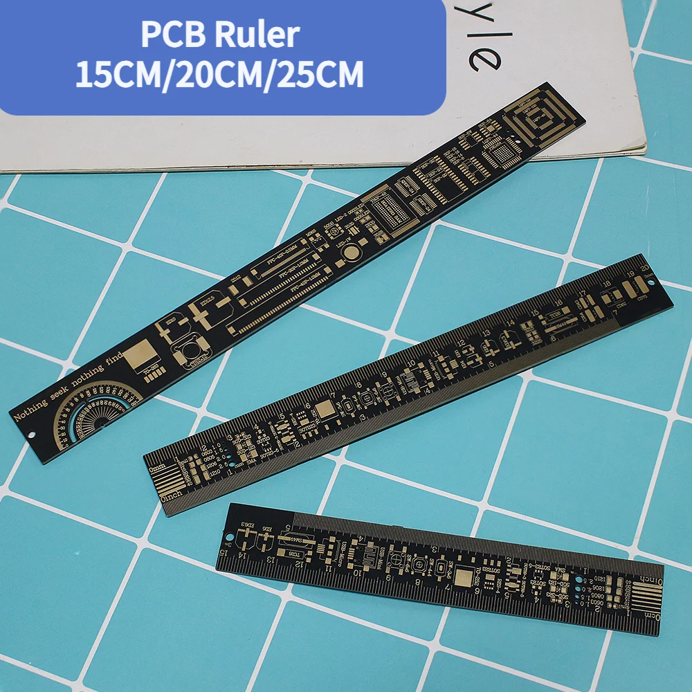 3 Type Multifunctional PCB Ruler Measuring Tool Resistor Capacitor Chip IC SMD Diode Transistor 15/ 20 / 25 cm  For For Arduino