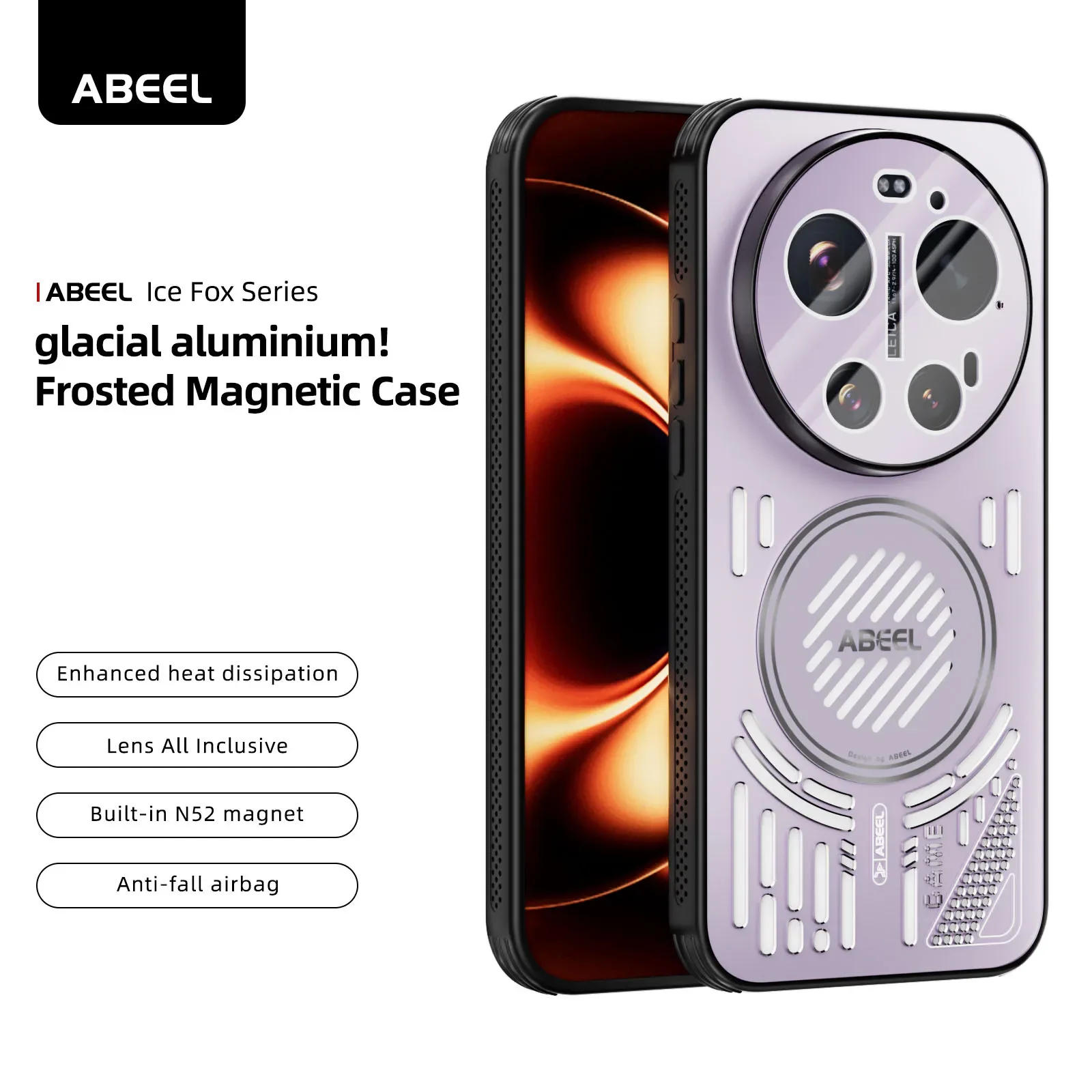 Aluminum Magnetic Cooling Shockproof Case with Lens Protection