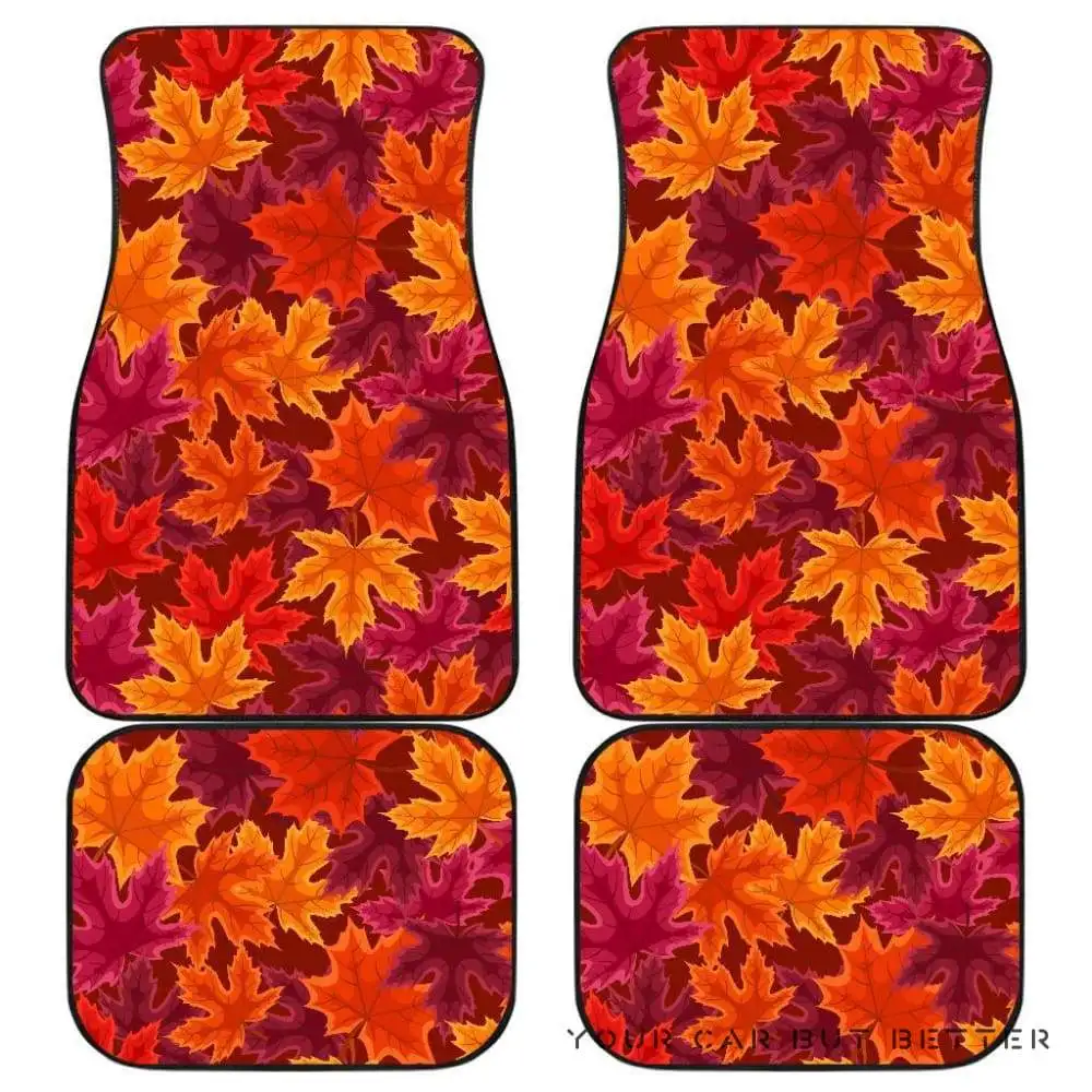 

Autumn Maple Leaf Pattern Front And Back Car Mats 045109