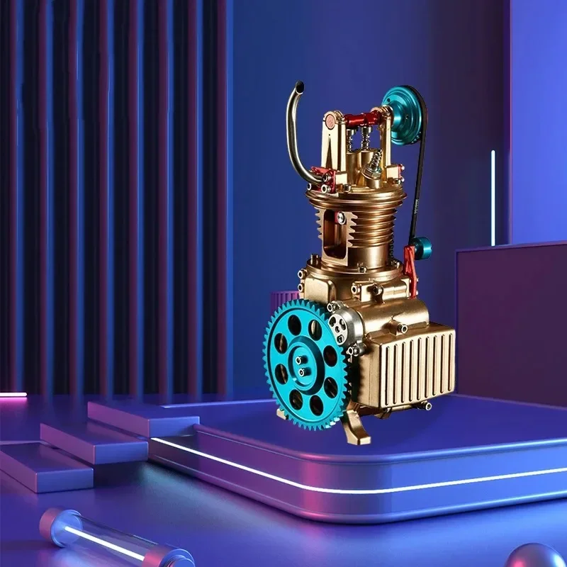 

3d Diy Mini Single Cylinder Automobile Engine Mechanical Art Assembly Pendulum Kit Teaching Science Education Mechanical Toys