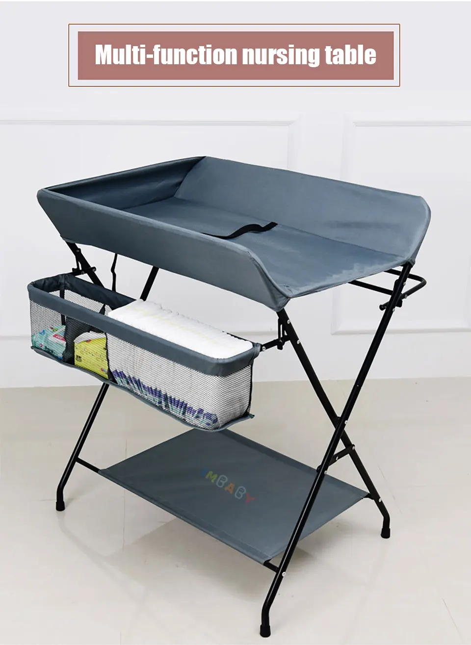 IMBABY Changing Table Portable Baby Changer Table Foldable Baby Diaper