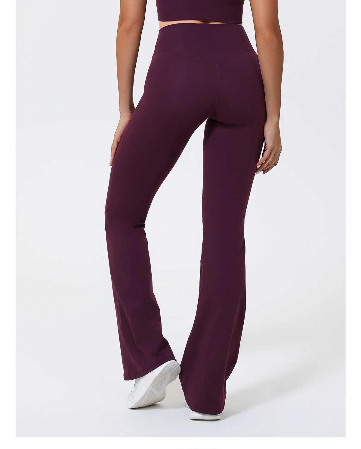 Hearuisavy Sommer Damen Workout Schlaghose Leggings Pilates Fitness Hose Hochgeschnittene Po-Lifting Yoga Schlaghose – Detail 22