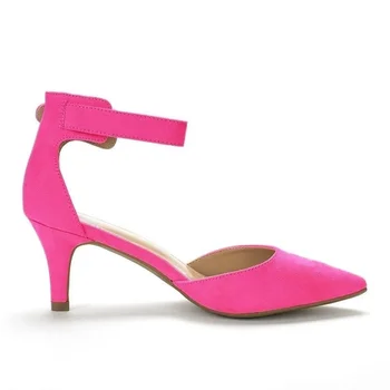 Women Sandals Summer Ladies Bridal Suede 5cm Thick Heel Pumps Wedding Party Shoe Newest Woman Open Toe Sexy Ankle Straps Sandal 1