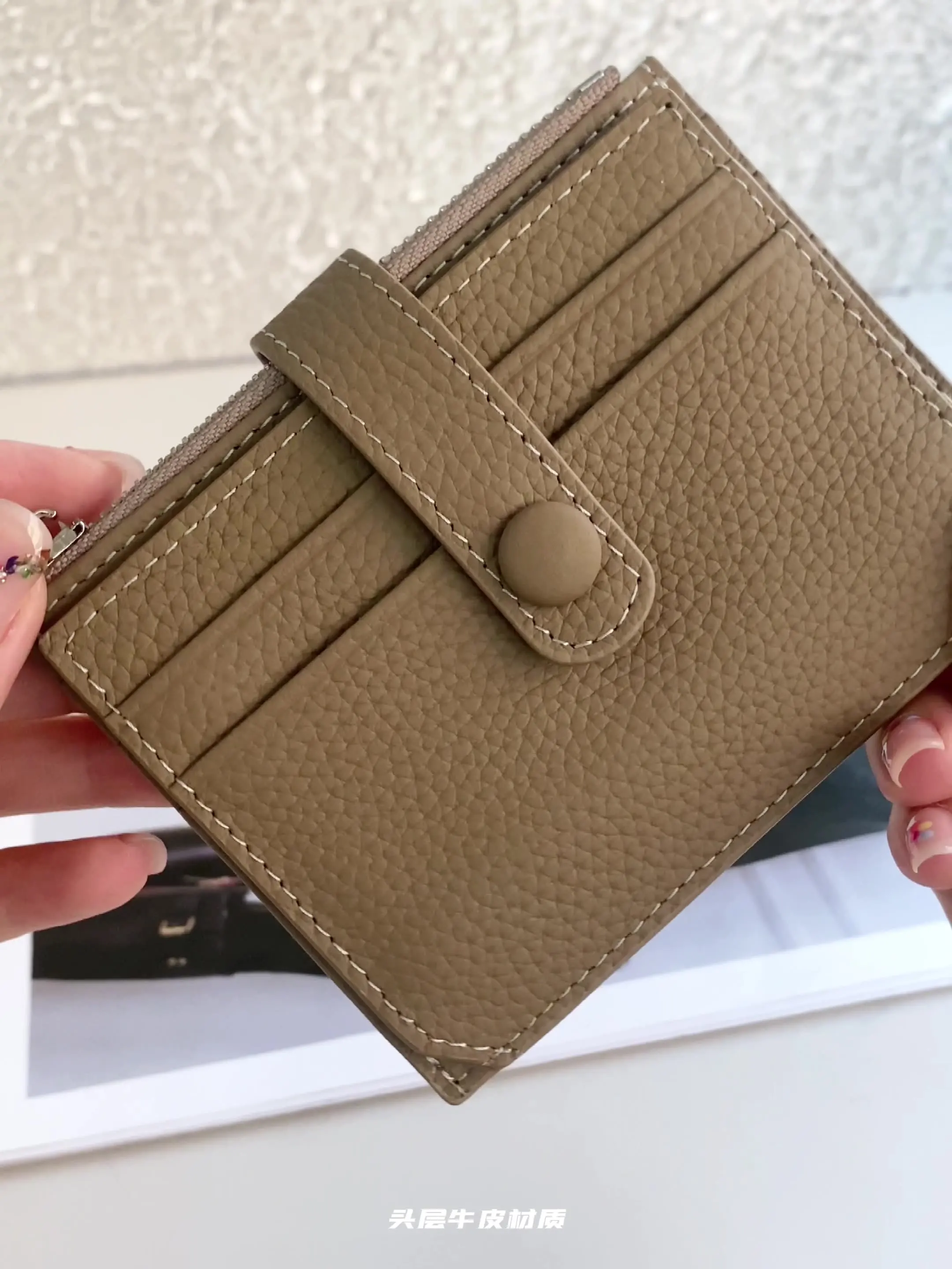 New Design Women Wallet Card Holder Genuine Leather Slim Credit Card Holder Wallets Lady Clutch Wallets