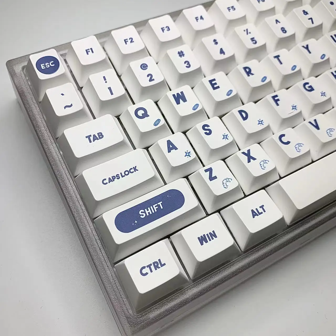 Tema Aeroespacial Pbt Keycaps Teclado Mecânico Minimalismo Keycap Perfil Cereja Personalizado 126 Chaves - Imagem 3