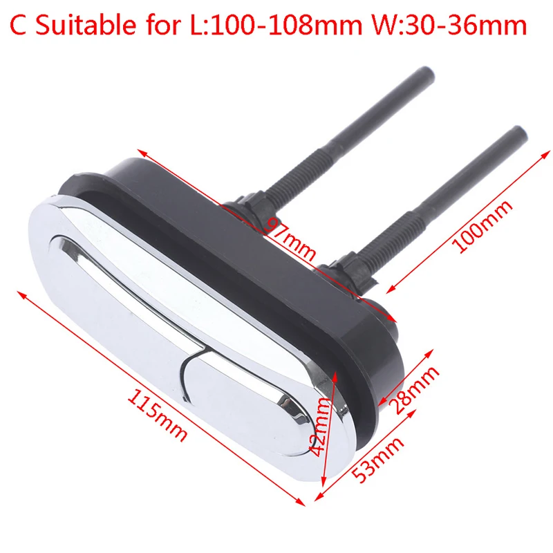 1pc Dual Flush Toilet Tank Button Round Square Toilet Push Dual Flush Buttons