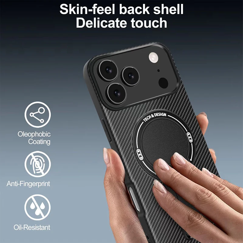Sleek Wireless Charging Invisible Stand Phone Case - Anti-Drop & Shock-Absorbing Protection