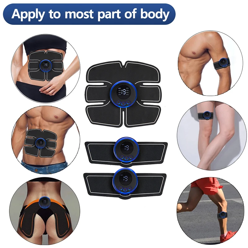 Electric Abdominal Muscle Stimulator EMS Wireless Buttocks Hip Trainer Weight Loss For Arm Back Leg Waist Fitness