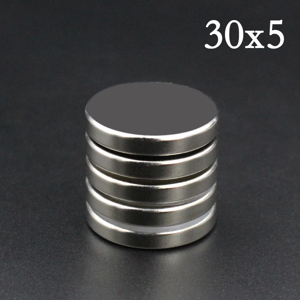 초강력 영구 자석 이마네스 디스크, 원형 N35 NdFeB, 30x5 네오디뮴 자석, 30mm x 5mm, 1 개, 3 개, 5 개, 10 개, 20/50 개