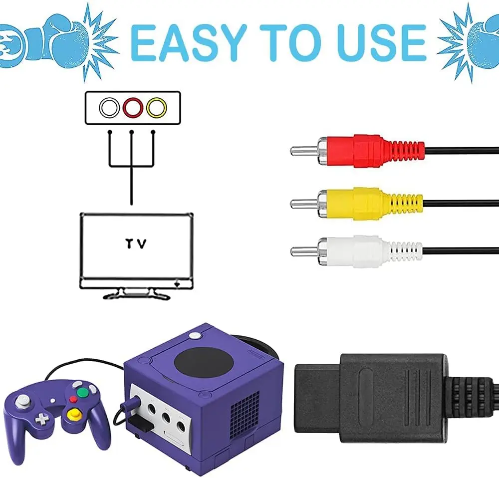 AC Power Supply for Gamecube AV Composite Cable Cord Compatible with Gamecube NGC Console power supply game console power adapter power adapter switching power supply