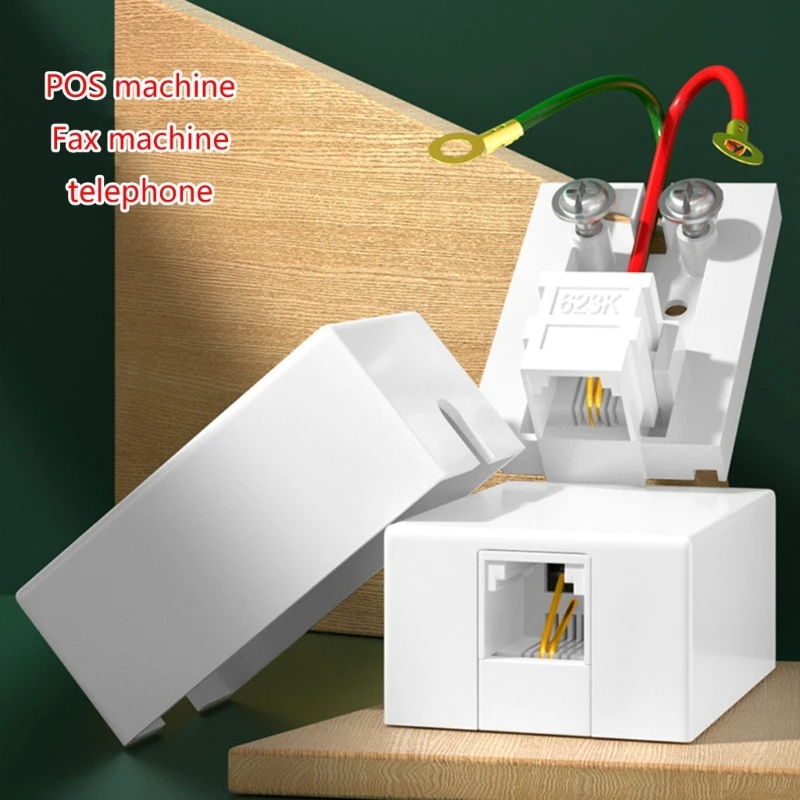 10pcs Versatile 1Port Phone RJ11 6P2C Telephone Wire Surfaces Mount Box