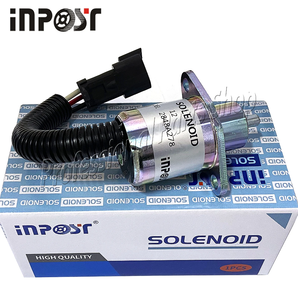 

12V 2848A278 Fuel Shutoff Solenoid For Perkins CAT 246 Skid Steer UB704 Engine