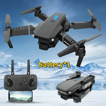 Mini Drone E88 con Doppia Fotocamera, Materiale ABS, Batteria al Litio Ricaricabile USB, Corpo Pieghevole, Facile da Comprendere e Utilizzare, Ottimo