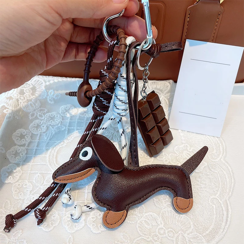 Braided Rope Bag Pendant High-grade Keychain Pendant Style Dachshund Pendant Suitable For Phone Bag Accessories