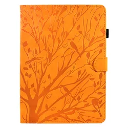 Embossed Wallet Cover for iPad Air 1 Air 2 (Orange)