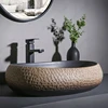 Ceramic Porcelain  Table Sink Above Counter Oval Washing Basin Vanity Bowl Countertop Vessel Sink For Bathroom Balcony Lavatory 4