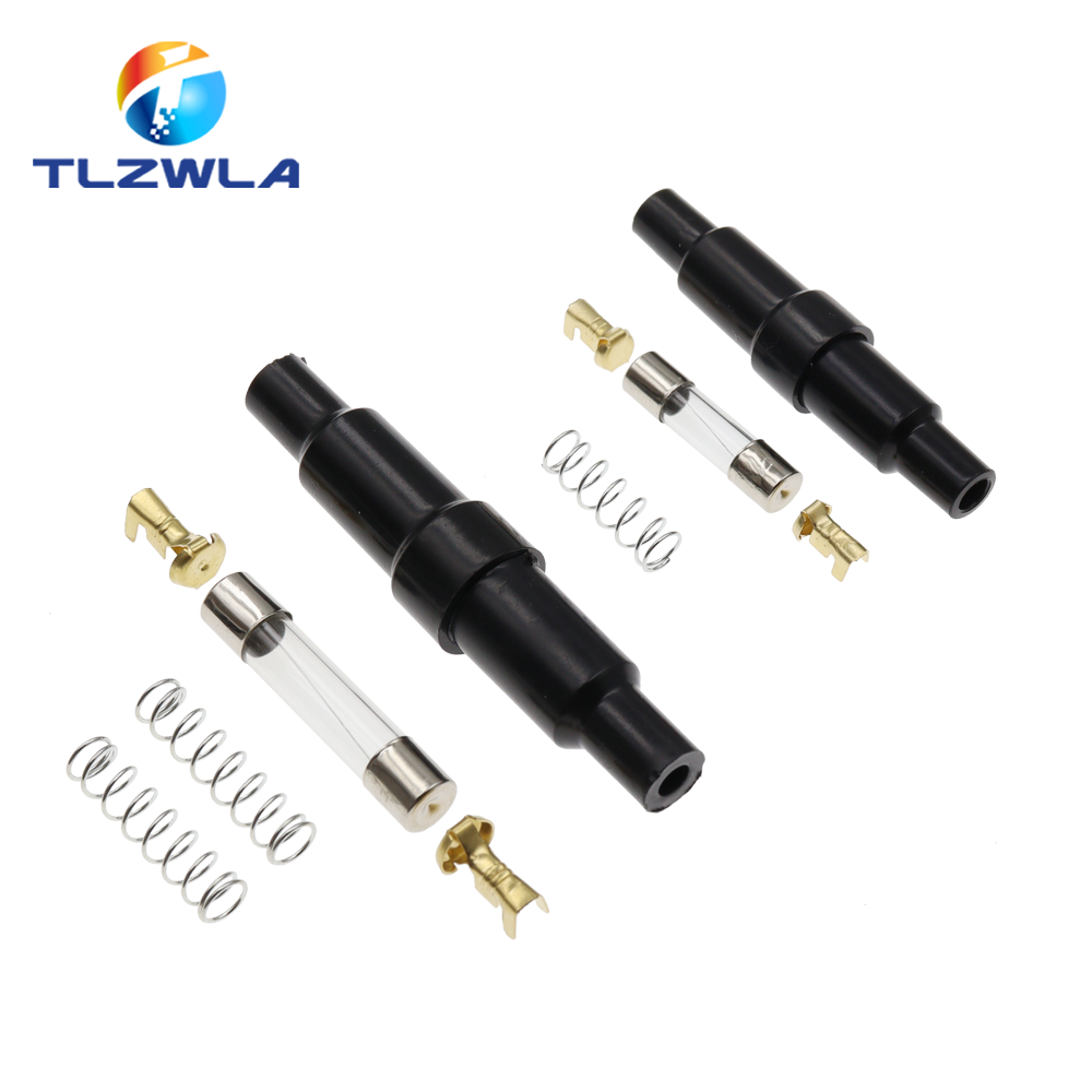 5PCS 5X20MM 6X30MM Glass Tube Fuse Holder Screw Type Quick Blow Plastic Shell Male Female,Spring,Crimping Terminal Safety Socket