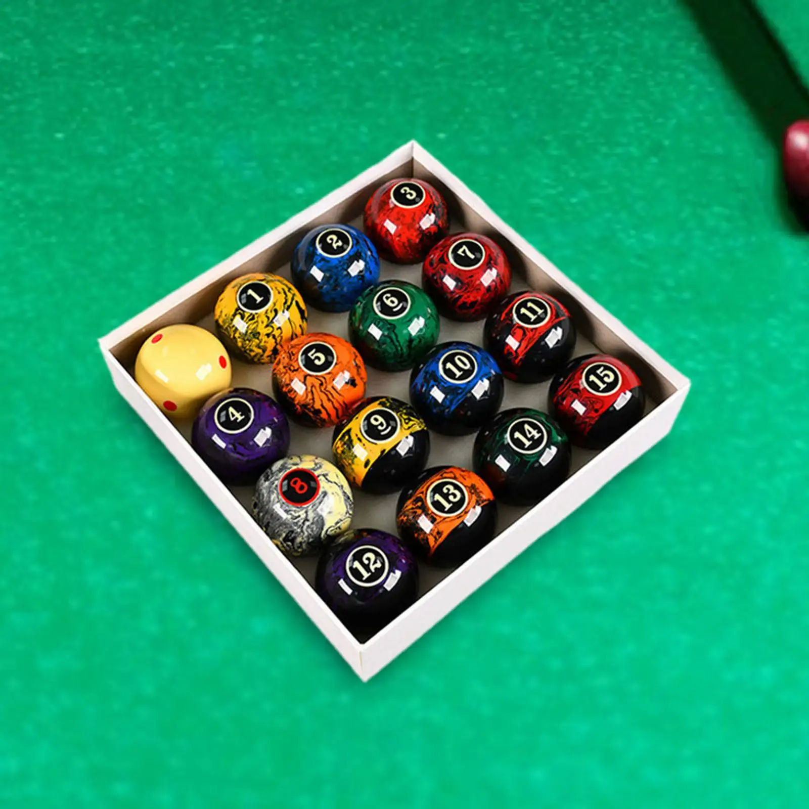 16 Pieces Billiard Balls Pool Table Balls for Game Rooms Recreation Game 16 Pieces Billiard Balls Pool Table Balls for Game Rooms Recreation Game