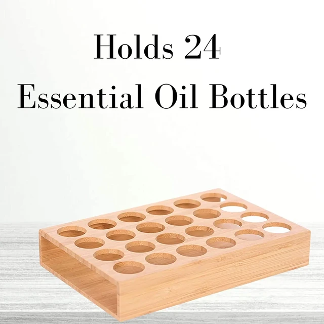 9/24slot vassoio in legno oli essenziali stoccaggio aperto bottiglie di olio  essenziale da 15ml ottimo