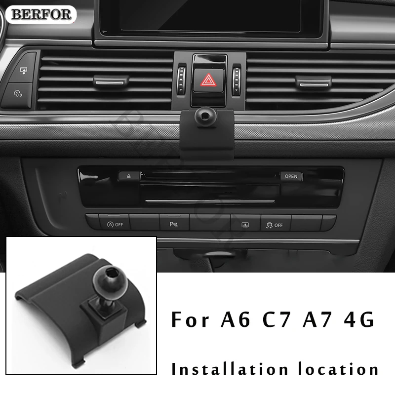 차량용 휴대폰 거치대, 아우디 A6, C7, C8, A7, 스포츠백, 4G, 4K, 자동차 스타일링 브래킷, GPS 스탠드, 회전식 지지대 모바일 액세서리