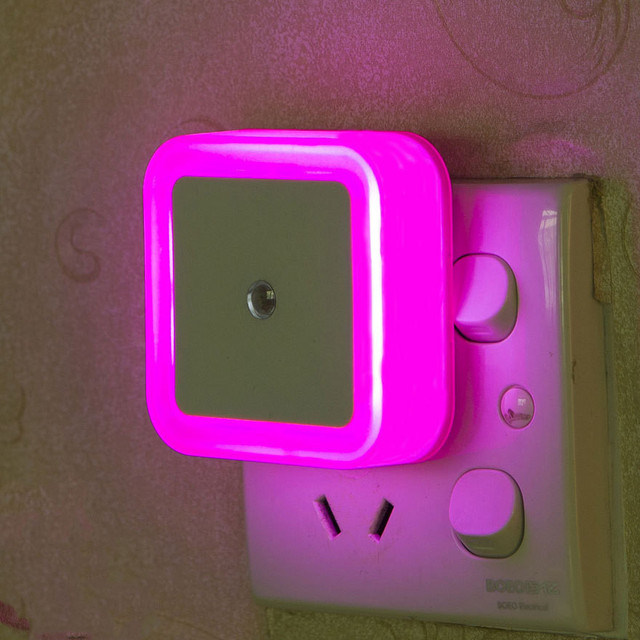 Light LED Night Light Sensor Control 110V 220V EU Plug Nightlight Lamp For Children Kids Living Room Bedroom Lighting