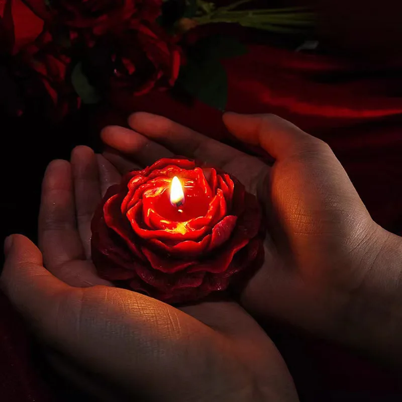 Wax Drip Peony Flower Low Temperature Aromatherapy Candle Skin Romantic Ghost Appeal Couple Toys Smoke-Free48Anti-Scald