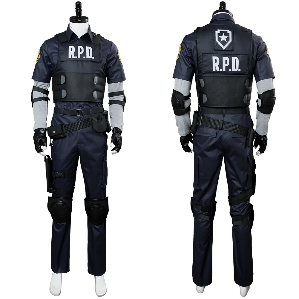 Biohazard Resident 4 Remake Leon S Kennedy Evil Cosplay Disfraz Chaqueta Abrigo Tops Pantalones Hombre Trajes de fantasía Traje de fiesta de Halloween