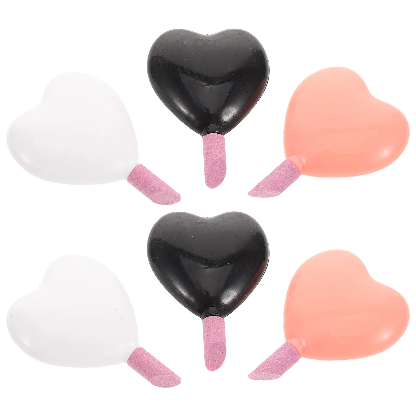 6종 하트 모양 네일 케어 세트 휴대용 경석 버퍼 네일 폴리쉬 리무버 큐티클 푸셔 펜 매니큐어 도구 우아한 색상