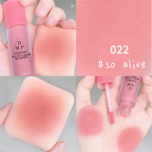 리퀴드 페이스 블러쉬 치크 루즈, 내추럴 스무스 볼 블러셔, 루즈 색소 블러셔, 오래 지속되는 크림 페이스 메이크업 화장품 9