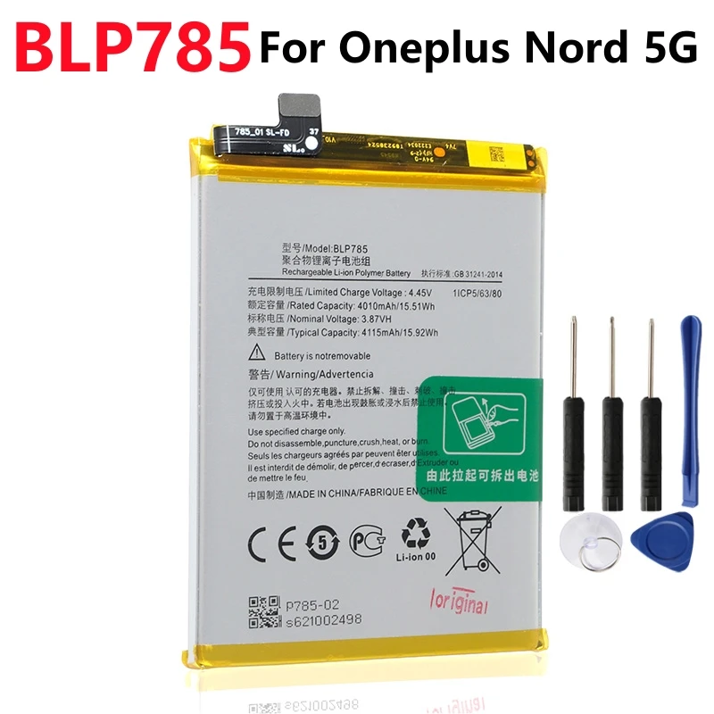 OriginalBLP785BatteryForOnePlusNordOneplusNord5G4115mAhSmart
