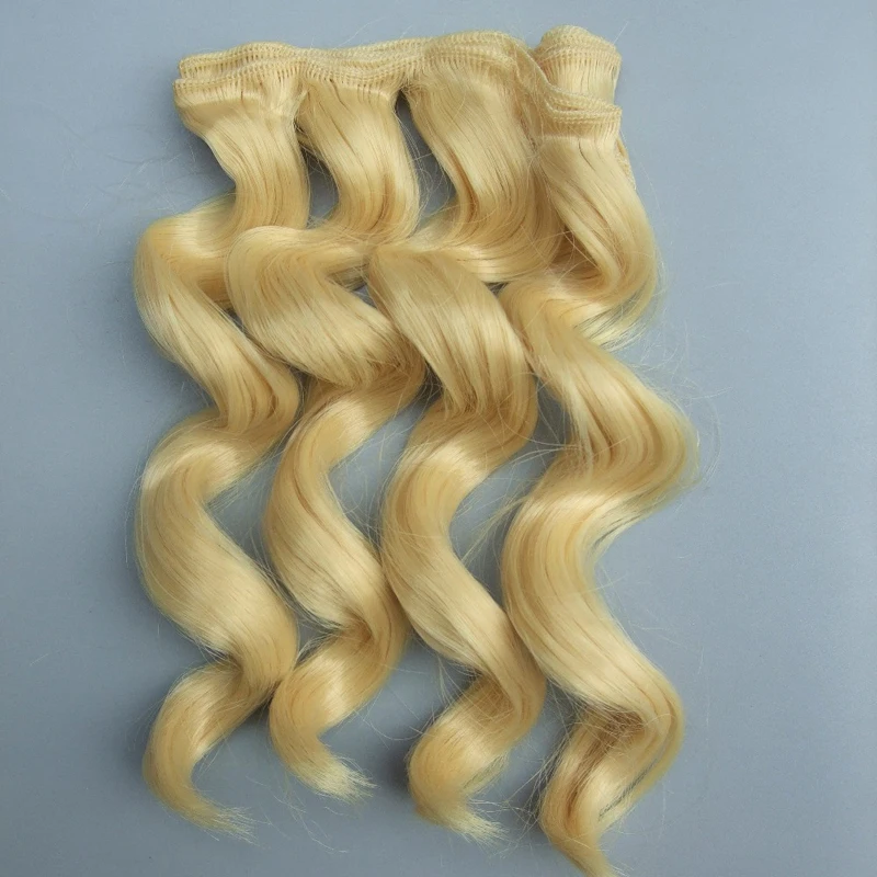 1pcs 15 cm high temperature heat resistant doll hair for 1/3 1/4 1/6 BJD diy curly doll wigs 3