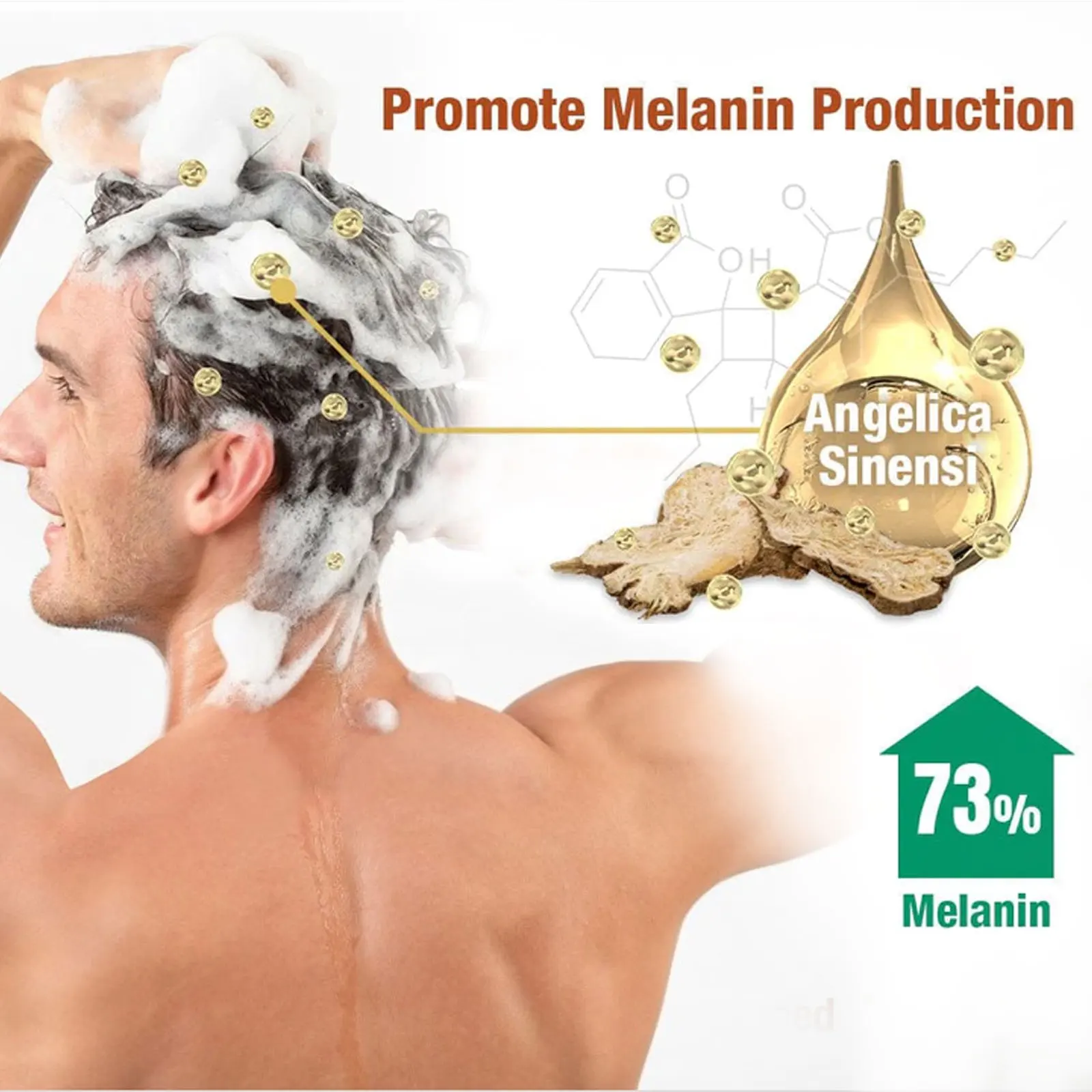 EELHOE Hair Dye Shampoo Polygonum Multiflorum Fast Hair Dye Shampoo Covers Gray Herbal Ingredient White To Black For Women Men 5