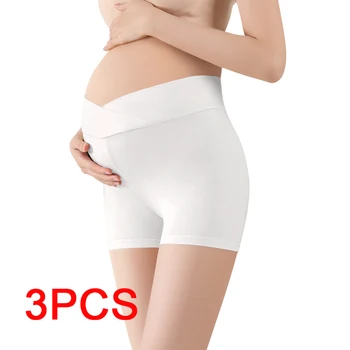 3PCS Pregnant Pants Shorts Push Up Panties for Pregnant Woman Belly Support Safety Pants Maternity Underwear Plus Size Panties