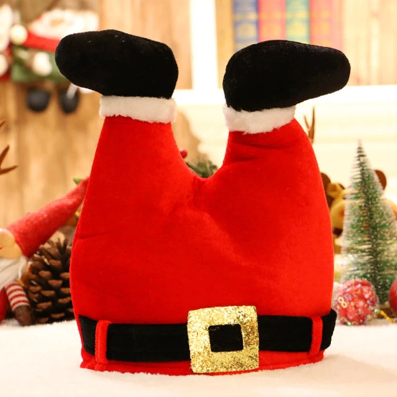 

Christmas Hats Santa and Clowns Novelty Traditional Xmas Legs Pant Holiday Party Costume Accessories for Children