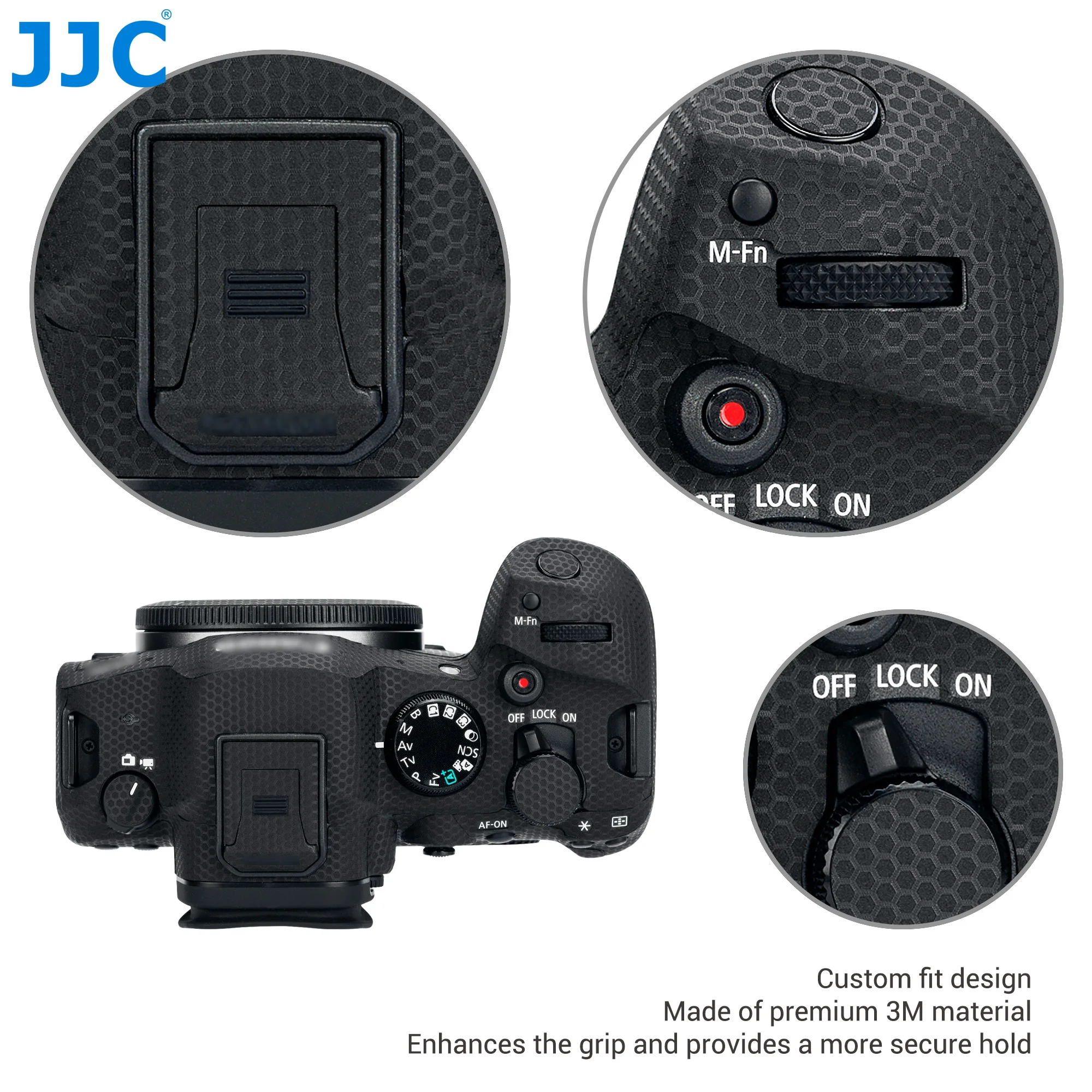 Jjc-adesivo Corporal da Câmera Kit de Película Protetora Anti-scratch Matrix Black Canon Eos r6 Mark ii - Image 5