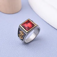 Men's 316LStainless/Titanium Steel Pirate Anchor Rings Classic Fashion HipHop Trend Jewelry 1