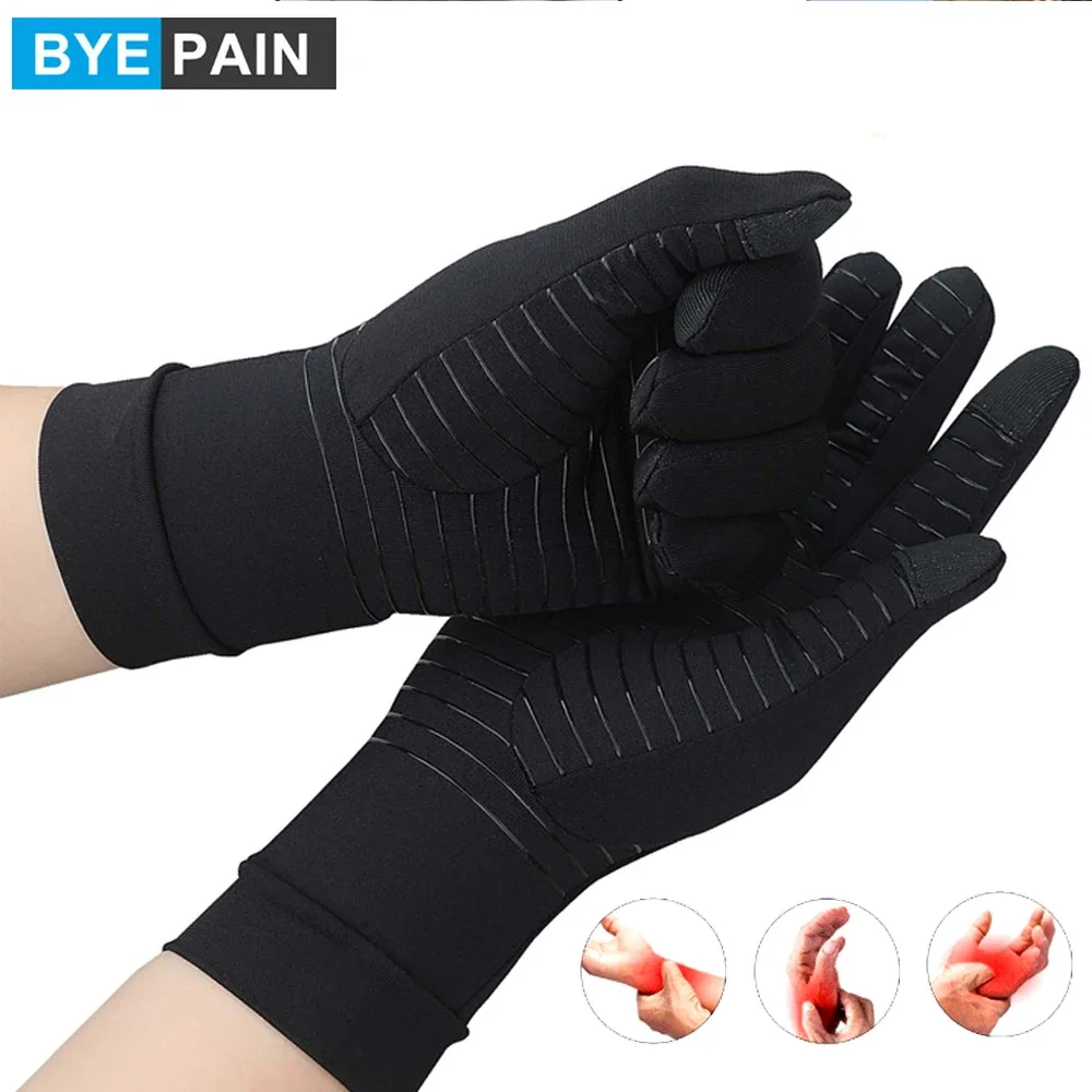 

Copper Arthritis Gloves for Women Men, Touch Screen Anti-Slip Arthritis Compression Gloves for Relieving Carpal Tunnel Aches